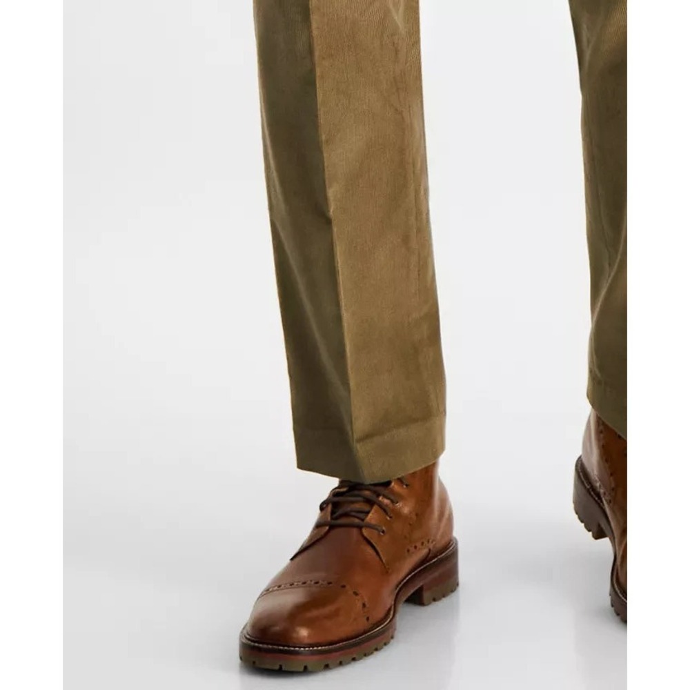 Tommy Hilfiger Men's Modern-Fit Solid Corduroy Pants 38W 30L Taupe - Picture 4 of 6
